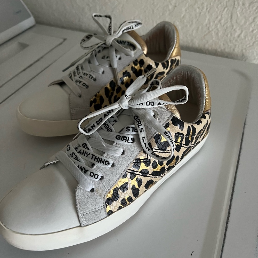 Zadig & voltaire leo wild womens size 7 leopardo print  leather